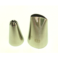Large petal nozzle for cake decorating