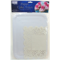 Paper cake trays for individual desserts
