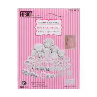 40 pc cake stencil set with various designs