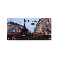 Piccadilly Circus Tin Plate Wall Sign, London landmark decor