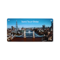 Tower Shard & Tower Bridge London Tin Plate Wall Sign