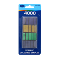Metallic coloured staples 4000 pieces