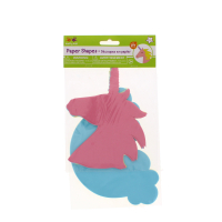 DIY 2-layer unicorn paper shapes, 24 pieces