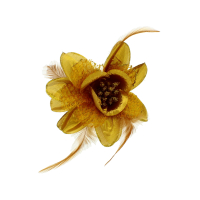 Golden Flower Hair Bow Scrunchies Ponytail