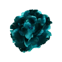 Dark green flower hair band with secure clip