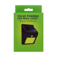 SOLAR POWERED LED WALL LIGHT RIR/CDS NIGHT SENSOR