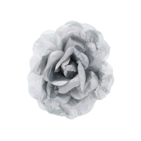 Women's silver shimmer flower hair clip for adding sparkle