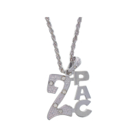 Xl 2Pac Silver Pendant Necklace