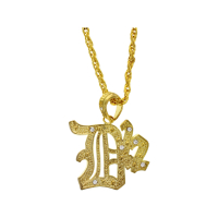 L-Size B2 Sign Gold Pendant Necklace