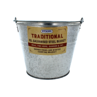 10L galvanised steel bucket with handle