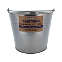 Galvanised steel bucket 14 litre capacity