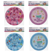 Rysons 12 Pack Novelty 9 Inch Paper Plates Wholesale
