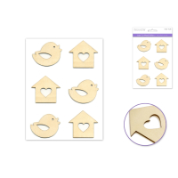 LASER CUT WOOD STICKERS