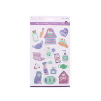 3D Puffy Foil "Stay Safe" Sticker Sheet