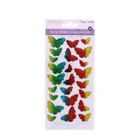 3D Pop-Up Foil Stickers Rainbow Effects Butterfly