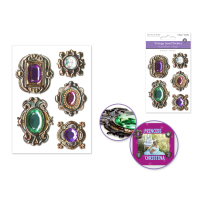 Vintage Jewel Stickers 3D Antique Frame for crafts