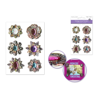 Vintage Jewel Stickers with 3D flower design