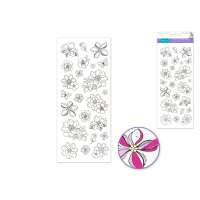 Art Therapy Glitter Stickers with Flower designs