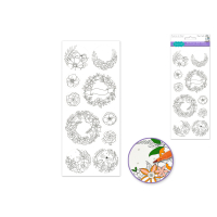Art Therapy Glitter Stickers Laurel Wreath
