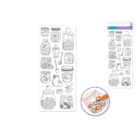 Art Therapy Glitter Stickers in a Mason Jar