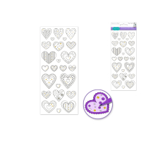 Art Therapy Glitter Stickers Hearts Medley assorted designs