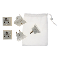 UK to EU travel adaptors 5 pack with travel pouch