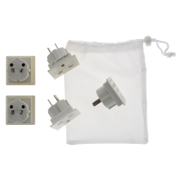 5 PACK TRAVEL ADAPTORS UK TO USA POUCH INCLUDED