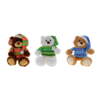 PLUSH CHRISTMAS BEAR WITH SWEATER