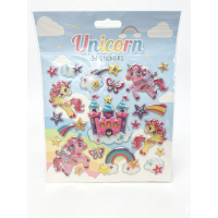 Unicorn 3D Embossed Craft Stickers sheet