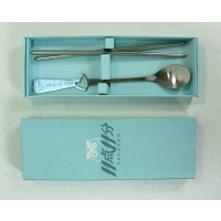 Steel chopsticks and spoon set