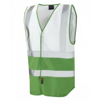 Leo White/Emerald Green Vest in size 4X-Large