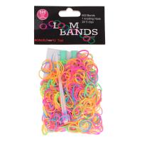 Loom Bands set with 600 bands, knotting hook, S-clips, U-tool