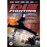 Die Fighting DVD cover, featuring action scenes.
