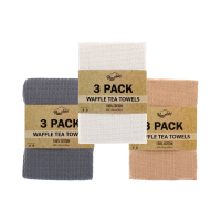 Waffle Texture Tea Towels 3 Pack