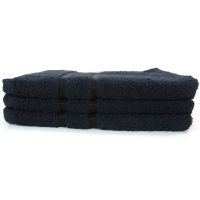 Black satin hand towel