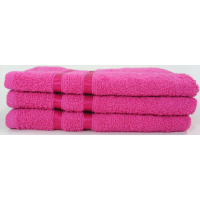 Fuschia satin hand towels