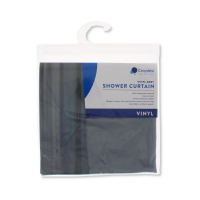 Vinyl Grey Shower Curtain 180 x180cm

