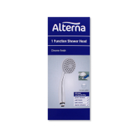Chrome Finish Shower Head, 1-Function  Spray