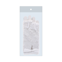 White fingerless lace gloves small