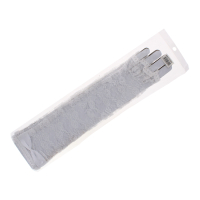 Long Lace Gloves Fingerless White
