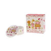 First Tooth Girl Ceramic Trinket Box for wholesale