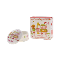 White ceramic first curl trinket box