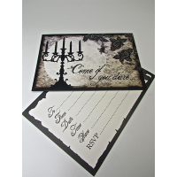 Gothic invitation cards with envelopes