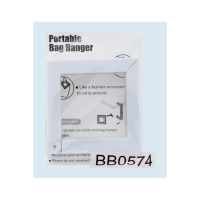 Portable bag hanger attached to a table