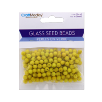 Yellow glass seed beads for crafts