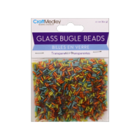 Tropical transparent glass bugle beads for crafts
