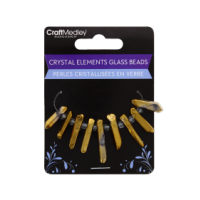 Crystal Elements glass beads in gold finish