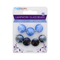 Lampwork Glass Beads Dusk 7 pc