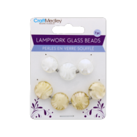 7 piece lampwork glass pearl beads