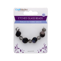 Etched Glass Beads Classic 9 pc set for wholesale